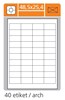 Obrázek Print etikety A4 pro laserový a inkoustový tisk / 30 archů - 48,5 x 25,4 mm (40 etiket / arch)