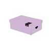 Obrázek Krabice úložná lamino PASTELINI - fialová / 35,5 x 24 x 9 cm